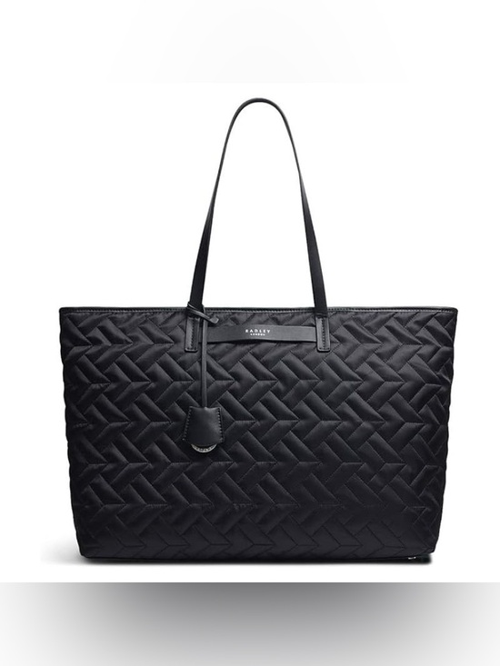 RADLEY LONDON Handbags - RADLEY LONDON Black Quilted Tote with Leather Strap Charm